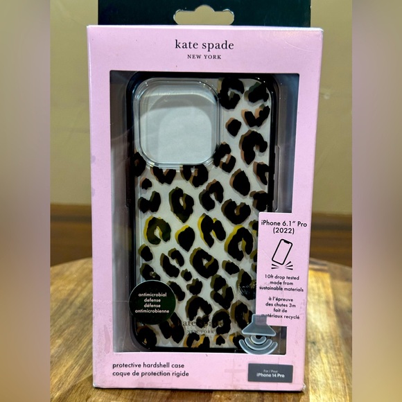 Kate Spade New York Protective Hardshell Magsafe Case For iPhone 14 Pro/Leopard - Picture 2 of 3